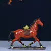 Estatueta colorida de cavalo de cobre, ornamento de cavalo Tang de cobre puro, item de artesanato, decoração colorida de cobre para casa e sala de estar, decoração de mesa, presente