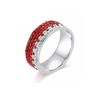 Deseo Aliexpress Nuevo Anillo de Diamantes Degradado Multicolor Combinable de 5 Filas Europeo y Americano Anillo Joyería Versátil al Por Mayor