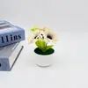Amazon Crisantemo de 3 Soles Artificial Pequeño en Maceta Interior Escritorio Margarita Bonsái Artificial Plantas Verdes Adornos Venta al por Mayor