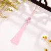 Marcador de página con borla de cuentas de calabaza de 8 cm, flecos, colgante pequeño para manualidades, adornos de estilo antiguo, dijes, bolsitas perfumadas, caja de regalo, accesorios para tocado