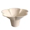 Vaso Desechable para Helado con Forma de Pétalo, Tazón Biodegradable de Pulpa, Envase para Llevar con Tapa para Postre de Hielo Cortado en Fruta