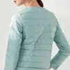 Chaqueta Corta Ligera de Plumas para Mujer Estilo 2026 con Cuello Redondo, Forro de Plumas de Pato Blanco, Abrigo Versátil de Moda Coreana Transfronterizo