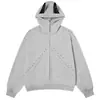 Sudadera con capucha de diseño nicho nuevo para otoño 2025 Transfronteriza para Mujer con Empalme de Remaches Ropa de Pareja Peso Pesado
