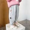 Qiaoyu Roupas Infantis Calças Infantis Primavera, Outono e Inverno 25 Novo Veludo Estilo Coreano Solto Meninos e Meninas Leggings de Bebê Calças de Moletom