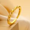 Anillo de Perla Retorcida Antiguo Diseño de Alto Grado Anillo Kink para Usar Apilado Sentido de Alto Grado Anillo para el Dedo Moda Lujo Ligero