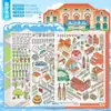 Adesivos para Pets Yuxian Edição Cidade 8.0 Série Xi'An Marcos da Cidade em Miniatura Adesivos para Diário de Paisagismo Grande Material 3 Folhas