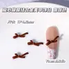 Acessórios de Nail Art de Liga Metálica Cor Café Maillard Mais Vendidos Outono e Inverno Acessórios de Unha Wear Laço Cor Castanha Coração