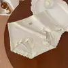 5460# Flanela Amiga da Pele Outono/Inverno Escovada Cor Sólida Alta Elasticidade Sem Costura Calcinhas Triângulo Cintura Média para Meninas 10A Forro Antibacteriano