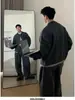 Direto da Fábrica Estilo Japonês Masculino Retrô Gola Redonda Falso Duas Peças Cardigã Outono/Inverno Solto Casual Tricô Toque de Luxo