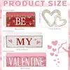 Adornos de Madera en Capas de Venta Caliente Transfronteriza para el Día de San Valentín Amor Rosa Decoración de Mesa para Atmósfera Festiva Artesanías de Madera