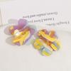 Aretes de flores de acetato de color a juego con todo, dulces y frescos, adorno para la cabeza, horquilla, accesorios de joyería DIY, materiales hechos a mano