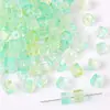 Cuentas de Cristal de 7mm Cubo Iridiscente Degradado Cuentas Pequeñas Cuentas Sueltas Hechas a Mano DIY Pulsera de Cuentas Accesorios de Joyería Materiales Venta al por Mayor