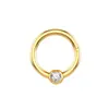 Modelo Básico 316L Bola de Strass 8/10mm Bola de Aço Inoxidável Argola Fechada Piercing Joia
