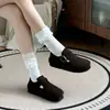 Sola Grossa de 4,5 cm ~ Totalmente Fechado Estilo Birkenstock Feminino Retro Couro de Vaca Slip-on Sola de Cortiça Aumenta a Altura Sapatos Casuais