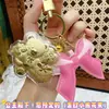 Beige Agua Popular Dibujos Animados Lindo Oso Llavero de Coche Colgante de Bolso Accesorio Regalo para Mejor Amigo para Amigos