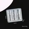 Molde de Silicona para Tallado de Uñas Nuevo Transfronterizo, Molde de Impresión para Árbol de Navidad, Campana, Hombre de Jengibre, Herramienta DIY para Uñas en Relieve