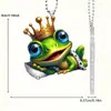 Pingente de carro criativo estilo cartoon, decoração de carro transfronteiriça, príncipe sapo plano de acrílico, novo estilo africano