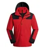 Chaqueta Tres en Uno de Bloques de Color para Otoño e Invierno con Forro de Polar para Hombre, Resistente al Viento, Impermeable, Abrigo Cálido para Exteriores con Personalización de Bordado