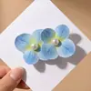 Pasador de Flor de Perla Phalaenopsis Pasador para Foto en la Costa Estilo Vacacional Pinza de Pato Lateral Accesorios para el Cabello Super Hada Tocado para Mujer