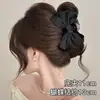 Pinza para el Cabello de Lunares con Lazo Estilo Retro Francés para Mujer, Pinza Tiburón de Gama Alta para Recoger la Mitad del Cabello, Accesorio para el Cabello Estilo Coreano