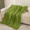 Manta de Tricô Retrô, Manta Decorativa para Pé de Cama Estilo Nórdico, Manta Leve de Luxo para Soneca, Manta Xale, Manta de Sofá