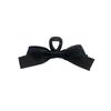 Pinza de Lazo Doble Faz Negro Estilo Hepburn para Mujer, Grande, de Alta Gama, para el Cabello, Parte Posterior de la Cabeza, Tipo Tiburón, Tocado