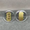 Shenzhen Shuibei Mismo Estilo Oro Puro 999 Tesoro de la Fortuna Aleación Gato de la Suerte Adhesivo Dorado para Teléfono Móvil para Atraer Riqueza Tienda de Oro