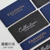 Personalização de etiquetas de colarinho de roupas Personalização de etiquetas de colarinho de alta densidade Personalização de marcas registradas de roupas femininas Etiqueta de pano de marca de tecelagem Personalização de etiqueta meia dobrável