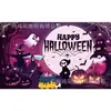 Comercio Exterior Banderas de Halloween Personalización Banderas Colgantes Decoraciones de Pared de Otoño Transfronterizas Banner de Fondo de Halloween temu