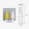 Botella de Spray Transparente de 50ml 80ml Loción Plástico PET Botella de Hidratación Botella con Spray Lateral Cosméticos Reempaque Tónico