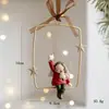 Novos Produtos Transfronteiriços Meias com Sino Tridimensional Cavalo Vermelho Pingente de Resina Enfeites de Árvore de Natal Decoração de Feriado Presentes