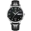 Reloj para Hombre con Correa de Cuero Marca Suiza Moda Calendario Reloj de Cuarzo Transmisión en Vivo Dropshipping