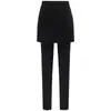 Pantalones de Falda Bodycon Falsos de Dos Piezas para Mujer Otoño Invierno Más Terciopelo Petite Pantalones de Falda Línea A Falda Integrada Pantalones de Invierno Pantalones Base Talla Grande