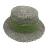 Sombrero Plano de Ala Pequeña Japonés Sombrero de Paja de Verano para Niños Protección Solar Tejido a Mano Sombrero Plano de Pasto Salado Banda Plegada Sombrero Parasol