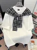 Chal a Cuadros Falso Dos Piezas Camiseta de Manga Corta para Hombre, Tendencia de Verano Marca Holgada Media Manga Diseño Limpio Top