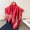 Lenço Quadrado Estampado Imitação de Seda Paisley Versátil, Xale, Lenço de Pescoço, Gravata de Pescoço de Alta Qualidade, Lenço Quadrado Pequeno, Lenço de Cabeça, Lenço de Seda, Lenço para Mulheres