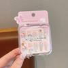 Adesivos de unha infantis Kulomi, adesivos fofos e engraçados para meninas, gel de gel destacável para unhas, fofos e vestíveis