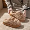 Pantuflas de invierno mullidas con forro de polar para mujer, con un diseño grueso, suave y cómodo, con suela suave, resistentes al desgaste y antideslizantes.