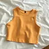 Ropa de mujer europea y americana ins verano chaleco corto comercio exterior celebridad de internet estilo bm cintura alta adelgazante ajuste ceñido corto sin mangas fondo mujeres