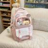 Mochila Transparente Estilo Ins para Dor Bolsa Escolar Feminina Aluno do Ensino Fundamental Fofo Grande Capacidade Mochila para Computador Mochila para Aluno do Ensino Médio Tendência