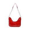 Bolsa de Axila Portátil de Nicho para Mulheres Verão 2025 Nova Bolsa Prata Moda Corrente Ombro Transversal