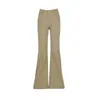 Jeans de mujer transfronterizos, ligeramente acampanados, estilo workwear, lavados, estilo americano, largos hasta el suelo, color caqui, largo extendido 2026