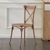 Cadeira de Jantar de Plástico Jardim Country Europeu-Francês Americano Encosto Personalizado Vintage Encosto em Garfo Cadeira com Encosto Cruzado Wishbone