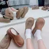 Pantuflas de Medio Zapato Versátiles de Suela Gruesa y Punta Cerrada para Mujer, Adecuadas para Usar en Exteriores, Nuevo Estilo Verano y Otoño 2026, Zapatos de Medio Cubrimiento Estilo Birkenstock, Pantuflas de Medio Zapato Birkenstock con Forro de Felpa
