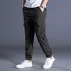 Calças Casuais Esportivas ao Ar Livre Masculinas Primavera Verão Cor Sólida Largas Casuais Cintura Elástica Calças Jogger Masculinas Longas Tendência