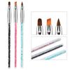 Caneta de Cristal de Dupla Cabeça Caneta de Cristal Pintada Ponto Perfuradeira Caneta de Tingimento Nail Art Linha de Puxar Caneta de Fototerapia Esculpida Ferramentas de Arte de Unhas