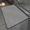 Tapete de lama de diatomáceas, tapete de chão absorvente de água e antiderrapante, tapete de pé de diatomito, secagem rápida, para uso em entradas de banheiro, vasos sanitários e boxes de chuveiro
