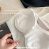 5522 # Feng Ice Feeling Round Breast Bra de Acero Delicado Transpirable con Ribete de Encaje Tirantes Finos Ropa Interior para Mujer