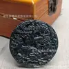 Pendente de Jade Verde Escuro Natural para Atacado, Dragão do Zodíaco, Pingente de Flor de Pedra Medicinal, Pedra Serpentina, Cavalo do Zodíaco, Bagua