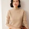 Nuevo Suéter de Punto de Cachemira Engrosado para Mujer Otoño e Invierno 2026, Cuello Medio Alto, Corte Holgado, Cálido, Sencillo y Versátil